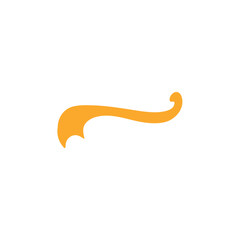 Orange underline Swishes tail. Swooshes for Athletic Typography. Vector illustration 