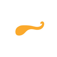 Orange underline Swishes tail. Swooshes for Athletic Typography. Vector illustration 