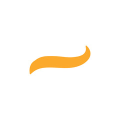 Orange underline Swishes tail. Swooshes for Athletic Typography. Vector illustration 