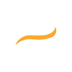 Orange underline Swishes tail. Swooshes for Athletic Typography. Vector illustration 