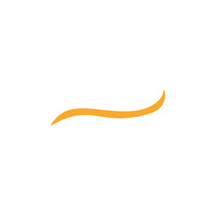 Obraz premium Orange underline Swishes tail. Swooshes for Athletic Typography. Vector illustration 