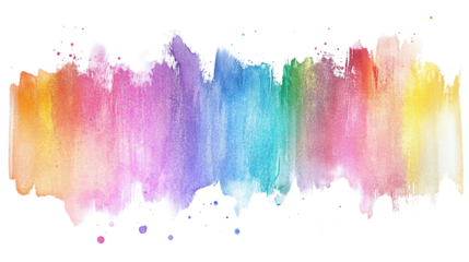 Holographic rainbow foil iridescent texture abstract hologram background painted in watercolor brush technique for soft transitions and artistic feel isolated on transparent background