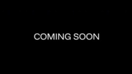 Coming Soon text shakes in bold white letters with black background, a glitchy intro animation teaser perfect for trailers, promos, and suspense intros.
