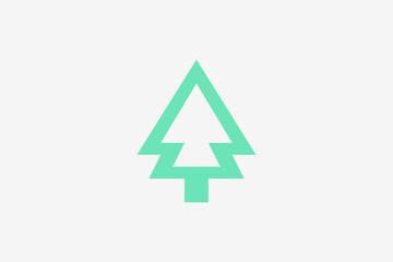 pine tree modern simple and arrow logo