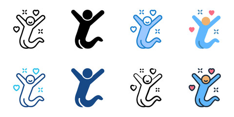 Joy icon set multiple style collection 
