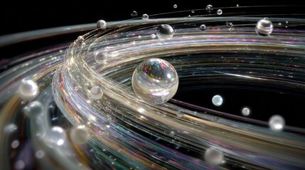 Abstract Glowing Galaxy Rings