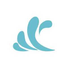 Obraz premium Blue water wave vector illustration 