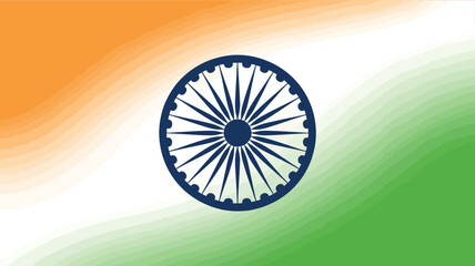 indian national flag with ashoka chakra on clean white background, symbolizing independence, unity, and national pride in vibrant colors