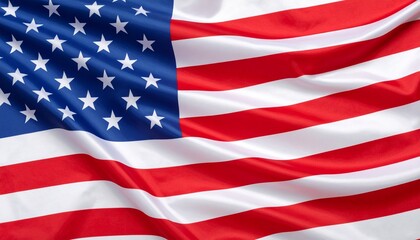 American flag with red and white stripes, blue canton with white stars