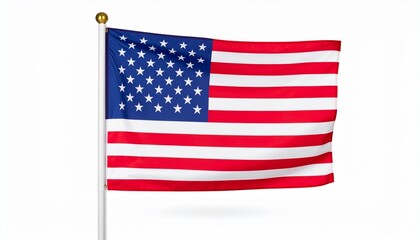 Obraz premium American flag with red and white stripes, blue canton with white stars