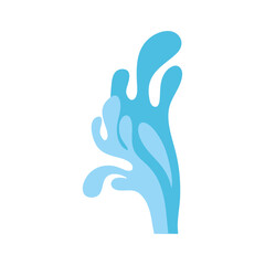 Abstract ocean wave elements illustration