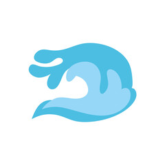 Abstract ocean wave elements illustration