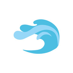 Abstract ocean wave elements illustration