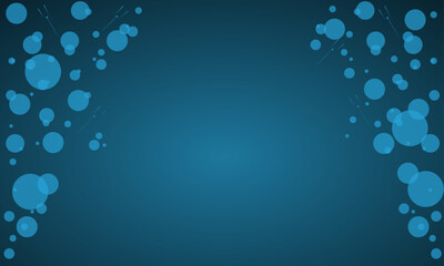 Creative gradient lighting vector – Blue background with light bubble circles – Abstract elegant blur effect template for banner, poster, invitation, presentation – Elegant background template