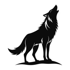 Bold Wolf Silhouette Design