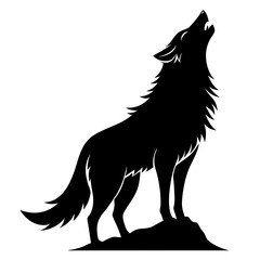 Bold Wolf Silhouette Design