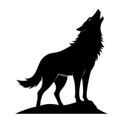 Bold Wolf Silhouette Design