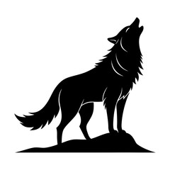 Bold Wolf Silhouette Design