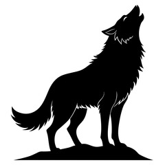 Bold Wolf Silhouette Design