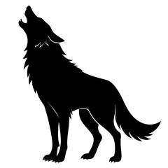 Bold Wolf Silhouette Design