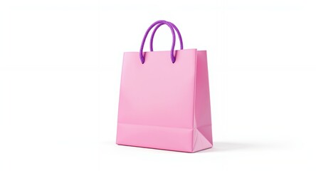 Pink Shopping Bag Mockup Retail Packaging Gift Bag Template