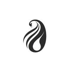 Obraz premium Black Abstract Wave Graphic Design Element