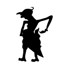 Indonesian Wayang Silhouette Character 
