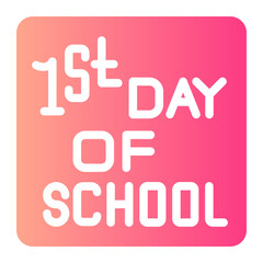 first day of school icon