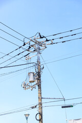 Power Lines Overhead: Urban Electrical Grid in Focus