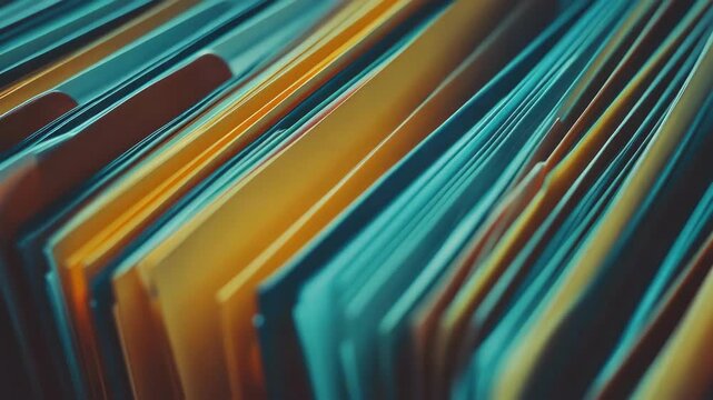 A collection of folders and files arranged in a neat order for efficient data storage and access.