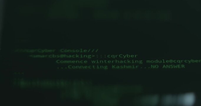 Hacker code attempt to hack a target
