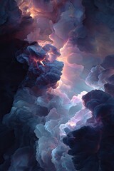 Abstract Glowing Cloud Formation