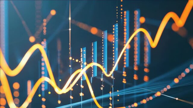 Colorful graphical display of various statistical and analytic data, likely representing financial markets or complex scientific information.