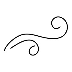 Wind blow line icon vector 