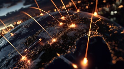 Global Connectivity: A visual representation of international communication network