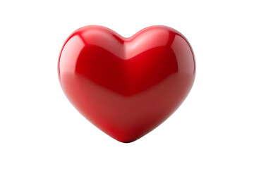 Obraz premium Glossy Red Heart Shape on Black Background