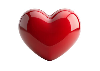 Glossy Red Heart Shape