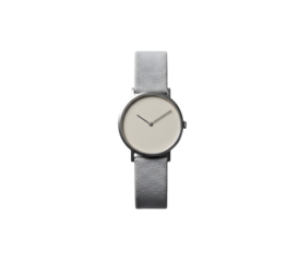 Elegant silver and black wristwatches with leather straps, perfect for luxury, fashion, executive, and lifestyle concepts. Isolated on transparent background for branding or mockups.

