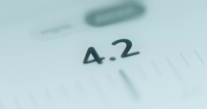 Indicating the Blood Sugar as 4.4 in Health tracker app, result is Normal