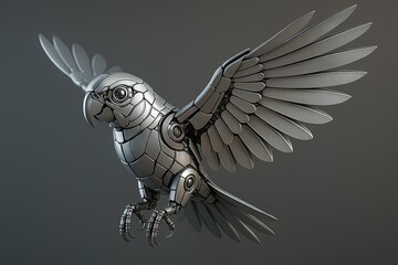 concept design of robot android parrot