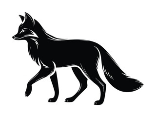 Leaping Fox Silhouette Illustration