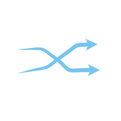 Airflow icon vector. Fresh air circulation for air purification, ventilation or conditioning visualization