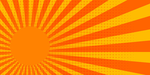 Abstract orange with dotted summer background