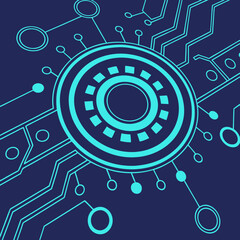 Obraz premium a blue and white circular design