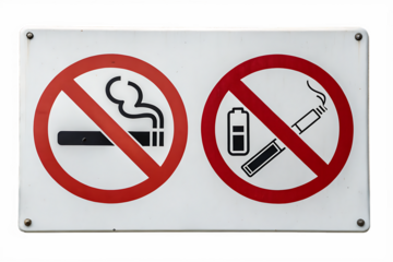 No smoking no vaping prohibition sign on AI Generated by PNG