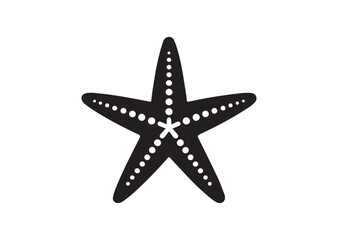 Fototapeta premium Starfish Silhouette Vector Illustration