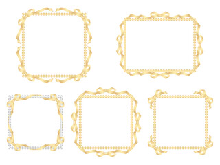 リボン、ビーズF、m7白金