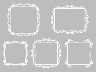 リボン、ビーズF、m6白B