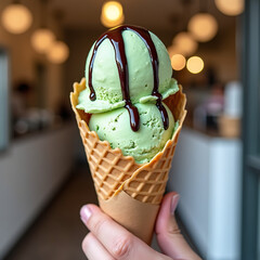 Summer Delight Chocolate Sauce Cone

