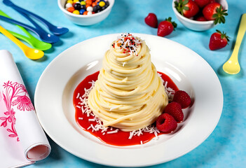 Sweet Dessert Spaghetti Ice Cream A Playful Culinary Treat
